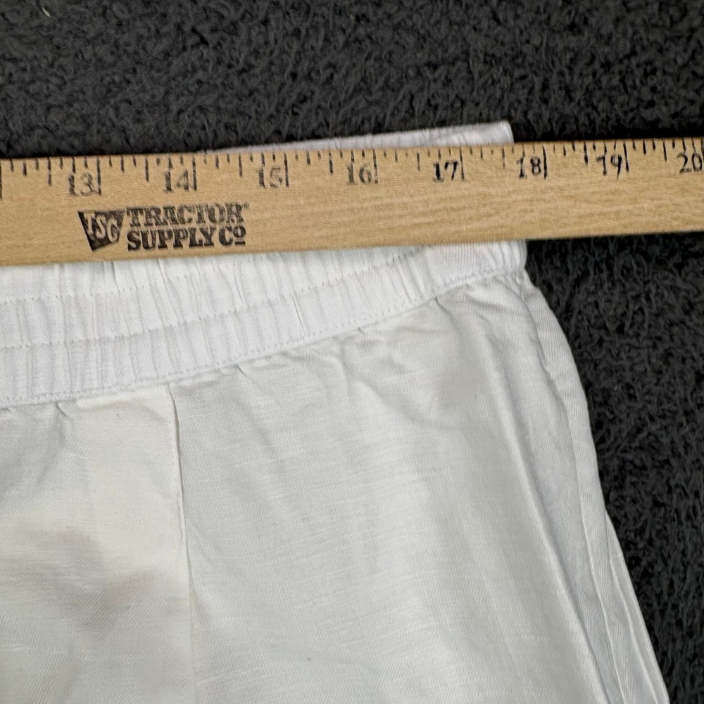 LOFT Womens White Linen Blend Elastic Waist Pull On Shorts XL - Picture 3 of 8